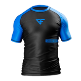 Rashguard Maneca Scurta GROUND FORCE - Negru - Unisex ( Pentru Centura Albastra )