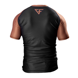 Ground Force Rashguard GROUND FORCE Rank Rashguard Short Sleeve Brown