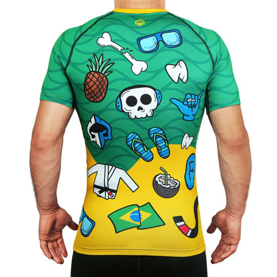 Ground Game GROUND GAME Mens Rashguard Short Sleeve Copacabana