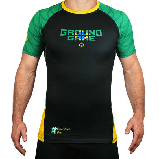 Ground Game GROUND GAME Mens Rashguard Short Sleeve Copacabana