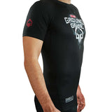 Ground Game GROUND GAME Mens Rashguard Short Sleeve Skullz