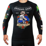 Rashguard Maneca Lunga GROUND GAME Oldschool - Negru - Barbati