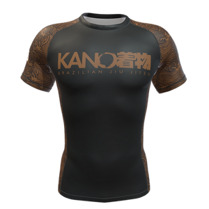 Kano Kimonos Rash Guard KANO KIMONOS RASHGUARD SHORT SLEEVES BROWN BELT TRAINING