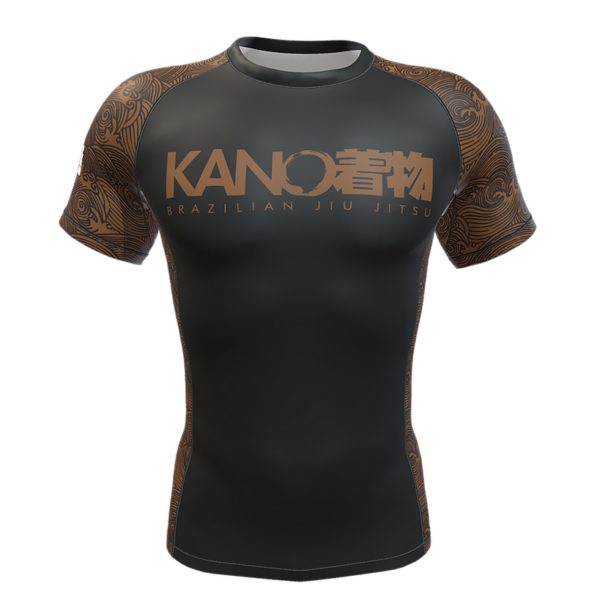 Kano Kimonos Rash Guard KANO KIMONOS RASHGUARD SHORT SLEEVES BROWN BELT TRAINING