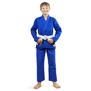 Ground Game BJJ GI Kimono Copii Brazilian Jiu Jitsu GROUND GAME Spartan - Albastru