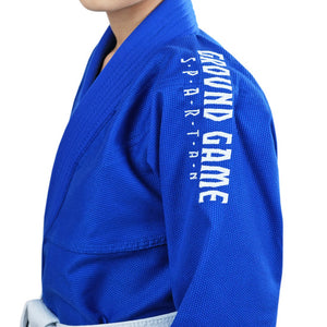 Ground Game BJJ GI Kimono Copii Brazilian Jiu Jitsu GROUND GAME Spartan - Albastru