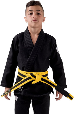 KINGZ Kimono Copii Brazilian Jiu Jitsu Kimono Copii Brazilian Jiu Jitsu KINGZ Kore 2.0 Gi - Negru - (Centura Alba Inclusa)