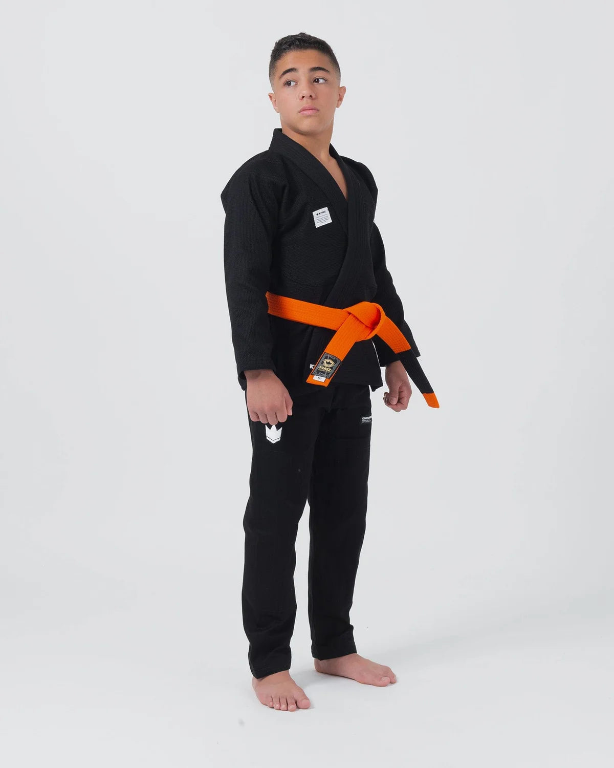 KINGZ Kimono Copii Brazilian Jiu Jitsu Kimono Copii Brazilian Jiu Jitsu KINGZ Kore 2.0 Gi - Negru - ( Varianta 2024) - (Centura Alba Inclusa)