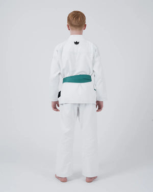 KINGZ Kimono Copii Brazilian Jiu Jitsu Kimono Copii Brazilian Jiu Jitsu KINGZ The ONE BJJ Gi - Alb (Varianta 2024)