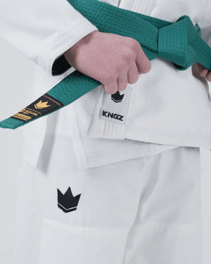 KINGZ Kimono Copii Brazilian Jiu Jitsu Kimono Copii Brazilian Jiu Jitsu KINGZ The ONE BJJ Gi - Alb (Varianta 2024)