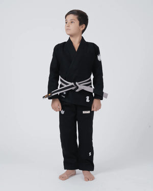 KINGZ Kimono Copii Brazilian Jiu Jitsu Kimono Copii Brazilian Jiu Jitsu KINGZ The ONE BJJ Gi - Negru (Varianta 2024)