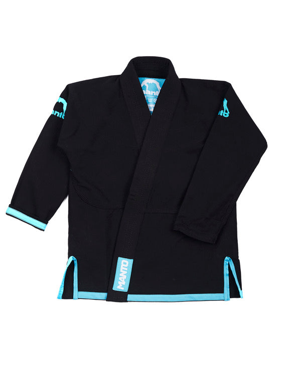 MANTO BJJ GI Kimono Copii Brazilian Jiu Jitsu MANTO “JUNIOR 2.0” BJJ GI - Negru (Centura Alba Inclusa)