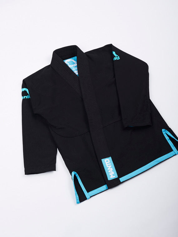 MANTO BJJ GI Kimono Copii Brazilian Jiu Jitsu MANTO “JUNIOR 2.0” BJJ GI - Negru (Centura Alba Inclusa)