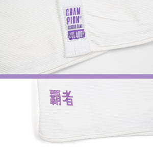 Ground Game BJJ GI Kimono Femei Brazilian Jiu Jitsu GROUND GAME Champion 3.0  Lavender - Alb