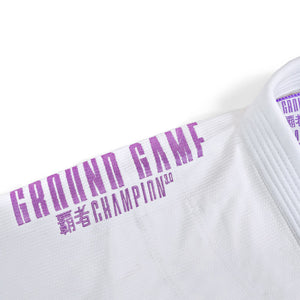 Ground Game BJJ GI Kimono Femei Brazilian Jiu Jitsu GROUND GAME Champion 3.0  Lavender - Alb