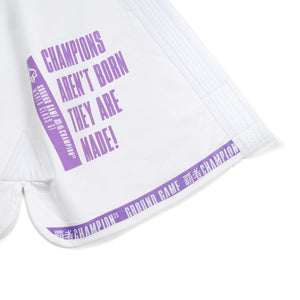 Ground Game BJJ GI Kimono Femei Brazilian Jiu Jitsu GROUND GAME Champion 3.0  Lavender - Alb