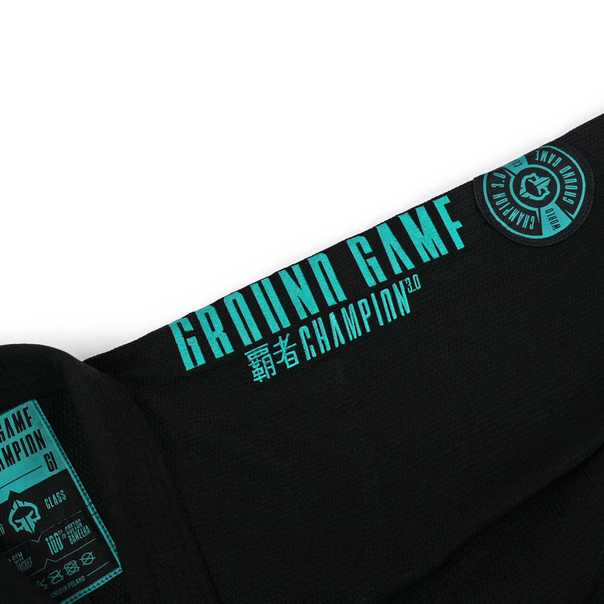 Ground Game BJJ GI Kimono Femei Brazilian Jiu Jitsu GROUND GAME Champion 3.0 Mint - Negru