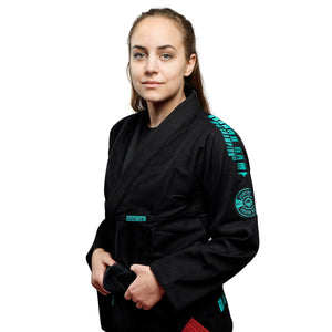 Ground Game BJJ GI Kimono Femei Brazilian Jiu Jitsu GROUND GAME Champion 3.0 Mint - Negru