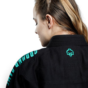 Ground Game BJJ GI Kimono Femei Brazilian Jiu Jitsu GROUND GAME Champion 3.0 Mint - Negru