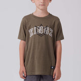 Tricou Copii KINGZ College - Verde Inchis