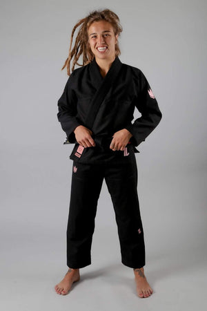 KINGZ BJJ GI KINGZ The ONE Womens Jiu Jitsu Gi - Black/Rose Gold - FREE White Belt