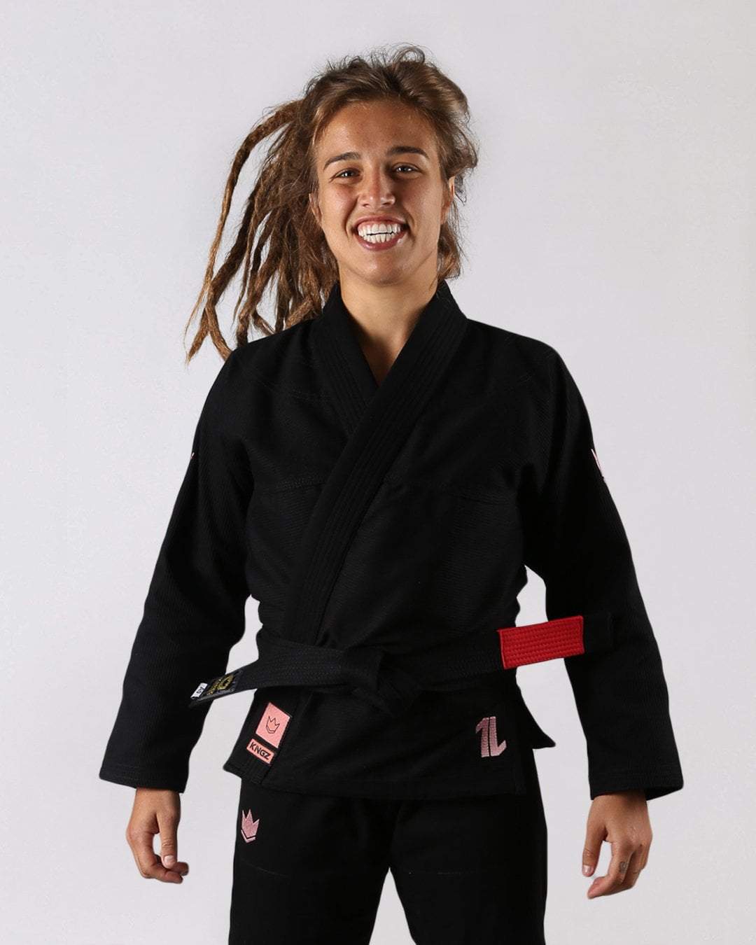 KINGZ BJJ GI F0 / Black/Rose Gold KINGZ The ONE Womens Jiu Jitsu Gi - Black/Rose Gold - FREE White Belt