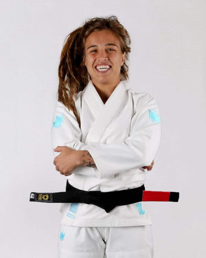 KINGZ BJJ GI F0 / White/Sky Blue KINGZ The ONE Womens Jiu Jitsu Gi - White/Sky Blue - FREE White Belt