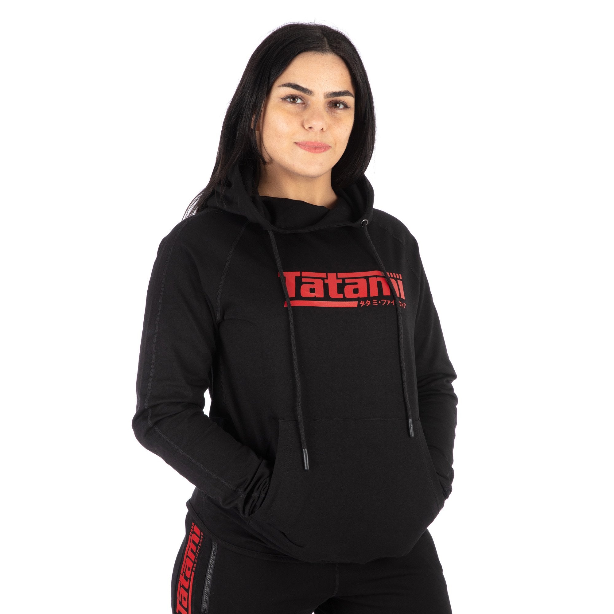 Tatami Fightwear Hoodie Ladies Logo Hoodie - Black & Red