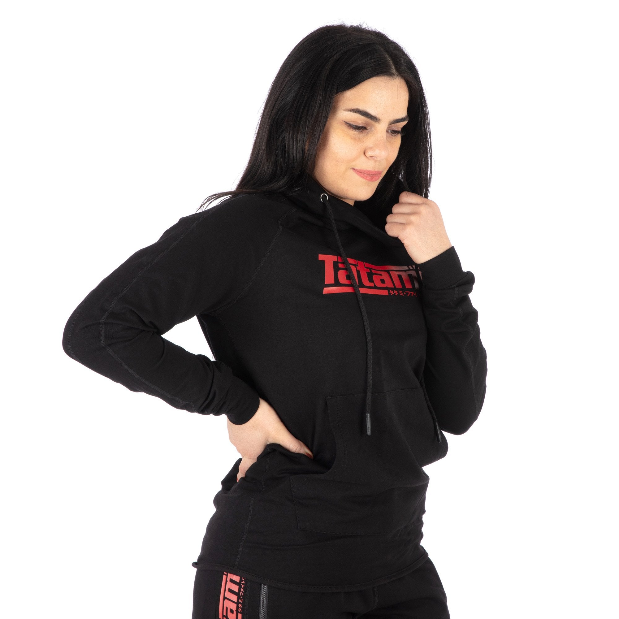 Tatami Fightwear Hoodie Ladies Logo Hoodie - Black & Red