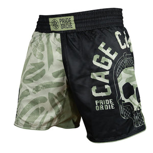 PRIDE OR DIE PRIDE OR DIE Fight Shorts  "CAGE CONTROL" - Black