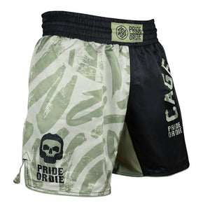 PRIDE OR DIE PRIDE OR DIE Fight Shorts  "CAGE CONTROL" - Black