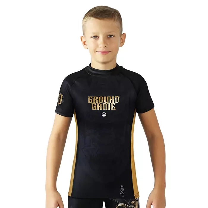 GROUND GAME Rashguard Copii Rashguard Copii Maneca Scurta GROUND GAME Oni Samurai