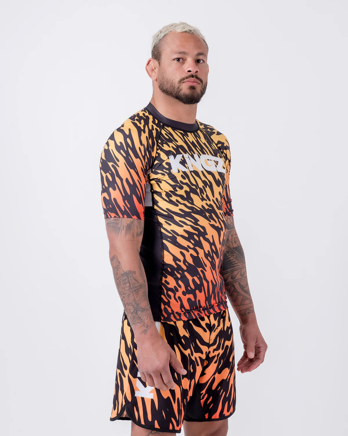 KINGZ Rash Guard Rashguard Maneca Scurta KINGZ Flame