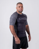 KINGZ Rashguard Maneca Scurta KINGZ Noise V2 Negru / Alb