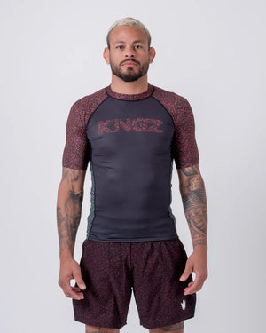 KINGZ Rashguard Maneca Scurta Kingz Noise V2 Verde / Rosu