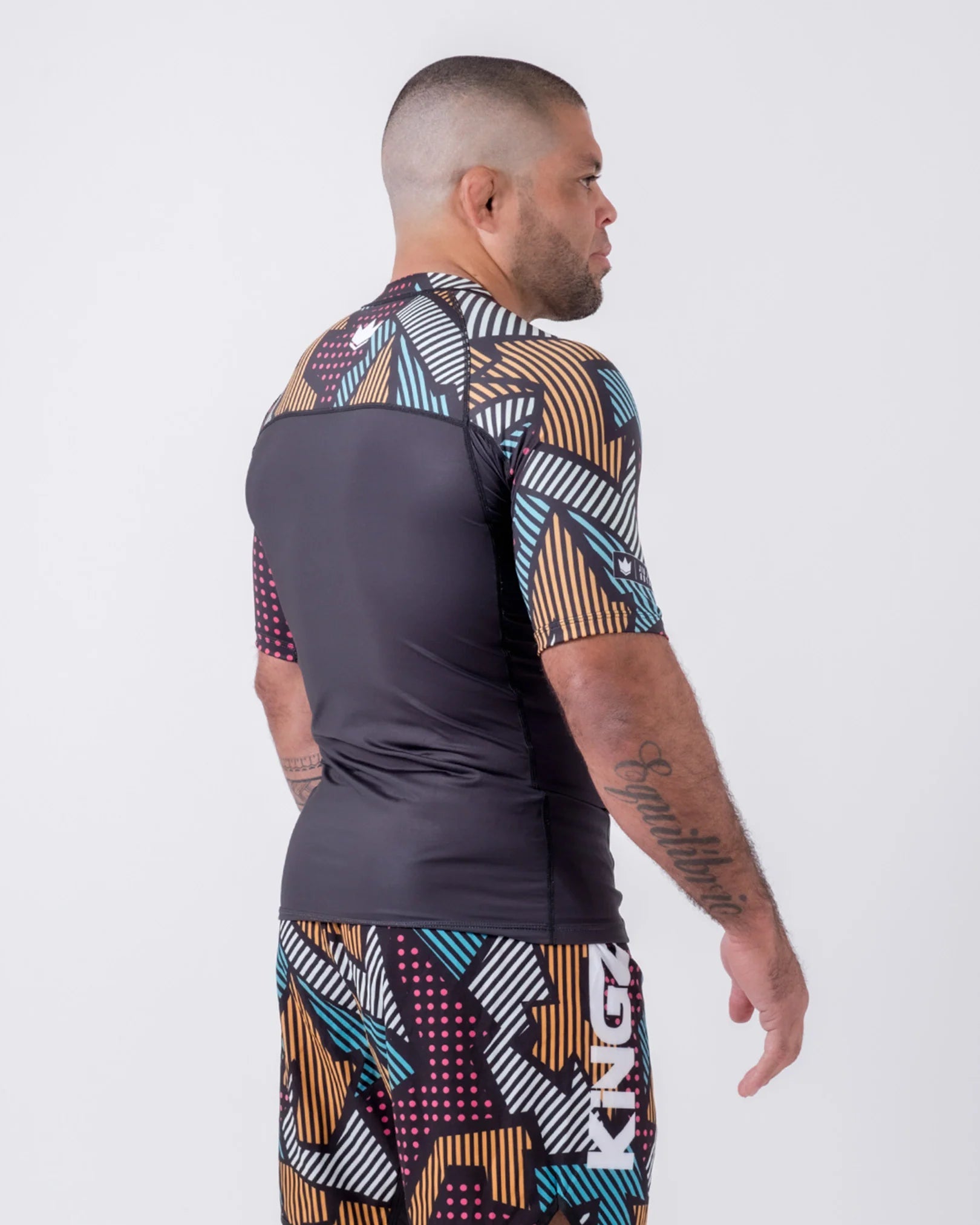 KINGZ Rash Guard Rashguard Maneca Scurta KINGZ Patchwork