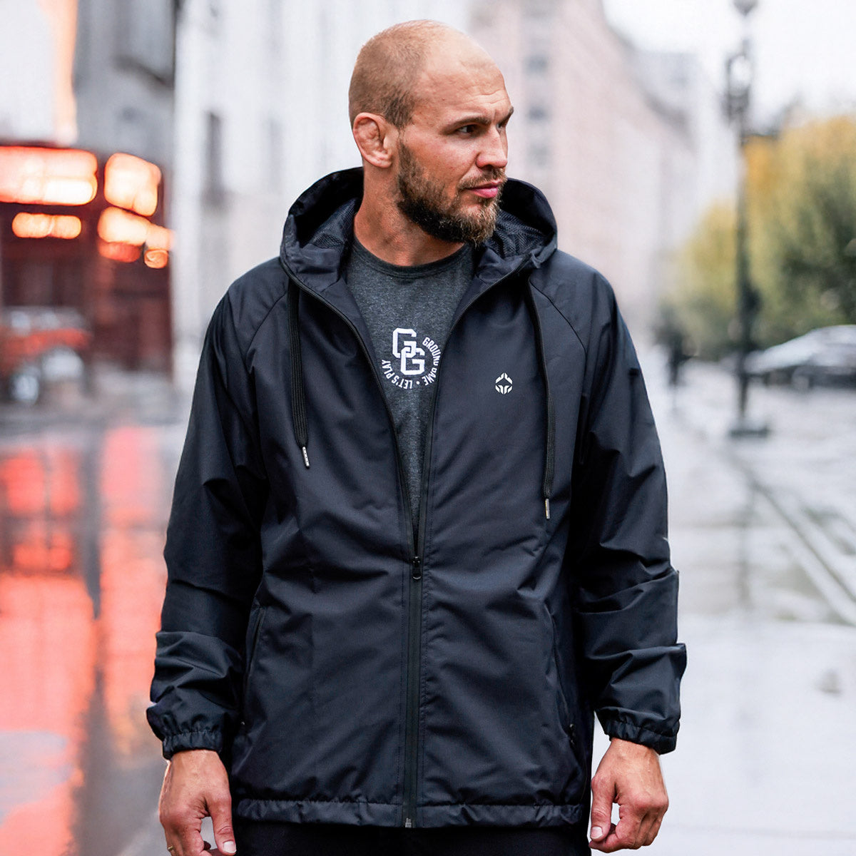 Jacheta Windbreaker GROUND GAME Minimal 2.0 - Neagra