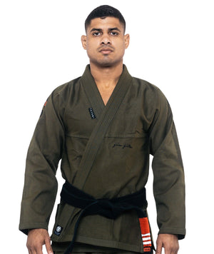 Tatami Fightwear BJJ GI TATAMI Elements Superlite Gi - Khaki (Centura Alba Inclusa)