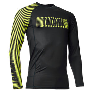 Tatami Fightwear Rash Guard TATAMI Essential 3.0 Long Sleeve Rash Guard - Black & Yellow