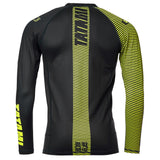 Tatami Fightwear Rash Guard TATAMI Essential 3.0 Long Sleeve Rash Guard - Black & Yellow