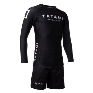 Tatami Fightwear Rash Guard TATAMI Katakana Long Sleeve Rash Guard - Black