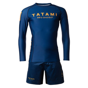 Tatami Fightwear Rash Guard TATAMI Katakana Long Sleeve Rash Guard - Navy