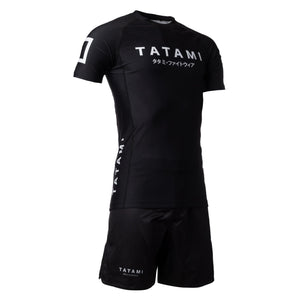 Tatami Fightwear Rash Guard TATAMI Katakana Short Sleeve Rash Guard - Black