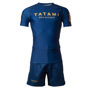 Tatami Fightwear Rash Guard TATAMI Katakana Short Sleeve Rash Guard - Navy