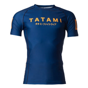 Tatami Fightwear Rash Guard TATAMI Katakana Short Sleeve Rash Guard - Navy