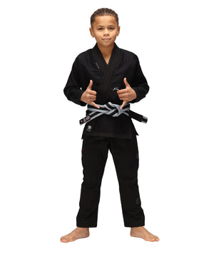 Tatami Fightwear BJJ GI TATAMI Kids Elements Superlite Gi - Black (Centura Alba Inclusa)