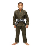 Tatami Fightwear BJJ GI TATAMI Kids Elements Superlite Gi - Khaki (Centura Alba Inclusa)