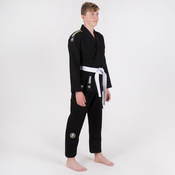 Tatami Fightwear BJJ GI KIDS TATAMI Kids Nova Absolute Black GI (Centura Alba Inclusa)