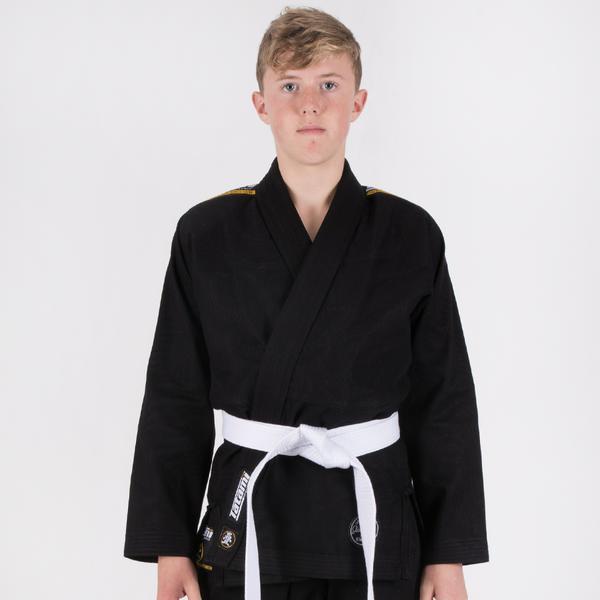 Tatami Fightwear BJJ GI KIDS TATAMI Kids Nova Absolute Black GI (Centura Alba Inclusa)