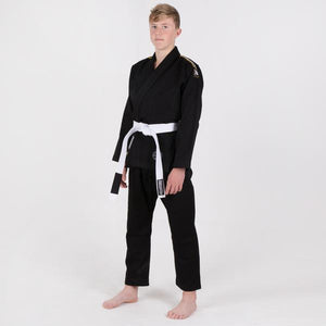 Tatami Fightwear BJJ GI KIDS TATAMI Kids Nova Absolute Black GI (Centura Alba Inclusa)